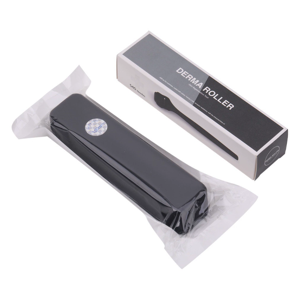 В наличии 540 микроигольчатый ролик матовая резиновая масляная ручка черный роликовый ролик для лица игольчатый ролик домашний направляющий инструмент