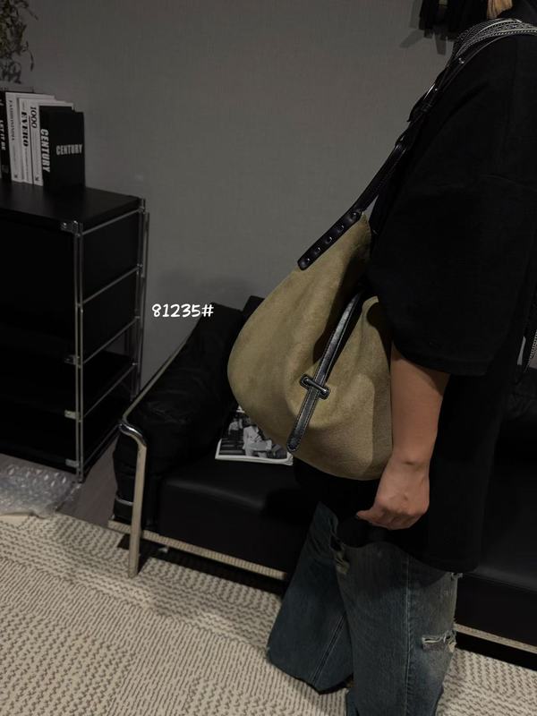 复古拼色麂皮绒托特2025秋冬新款时尚百搭休闲单肩挎包超腋下大包|undefined