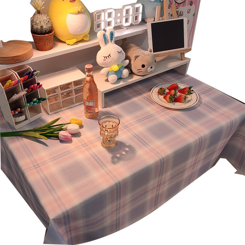 Internet celebrity girl heart student bedroom dormitory desk dining table coffee table bedside table round square table universal flannel tablecloth