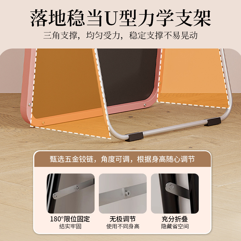 Espejo Espejo de cuerpo entero Espejo de piso Hogar Chica Dormitorio Espejo de cuerpo entero Tienda de ropa Espejo de tocador Espejo de dormitorio de estilo princesa