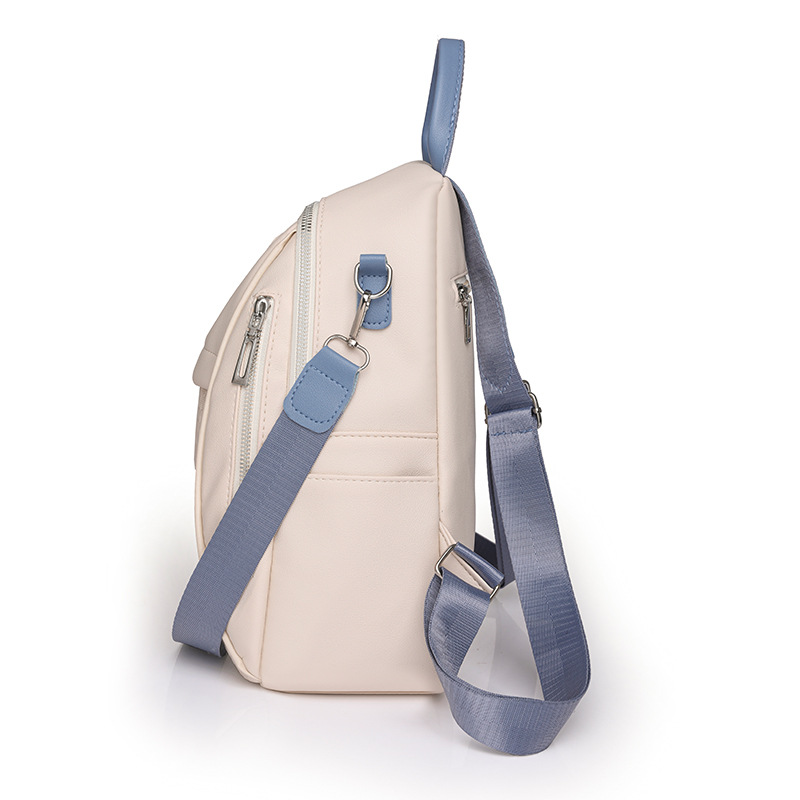 Bolsos para mujer 2023 nueva mochila de cuero suave para mujer literaria y artística moda color en relieve mochila de viaje al aire libre de doble uso