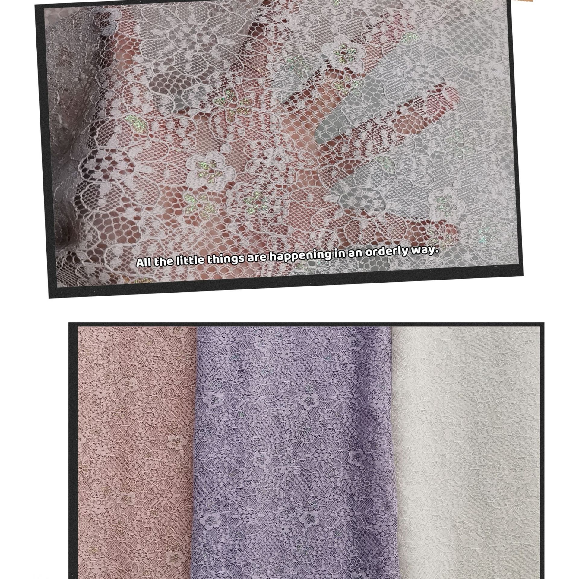 New hot sale ~ Mispin quality polyester polyester no bomb -free flowers, colorful silk lace, fashion atmospheric skirt and other fabrics