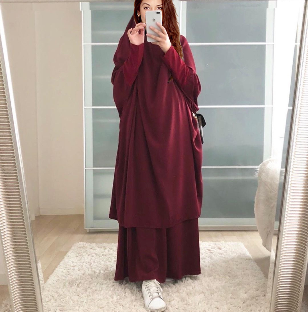 2025 New Hot Sale Large Hem Solid Color Long Robe Loose Suit Dress_ecoleips.com