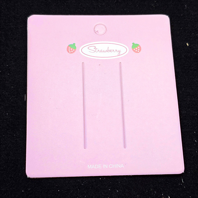 100 hojas de un paquete de tarjetas de horquilla, tarjetas de clip largas y cortas de estilo coreano, tarjetas de papel de cartón con clip para puestos callejeros