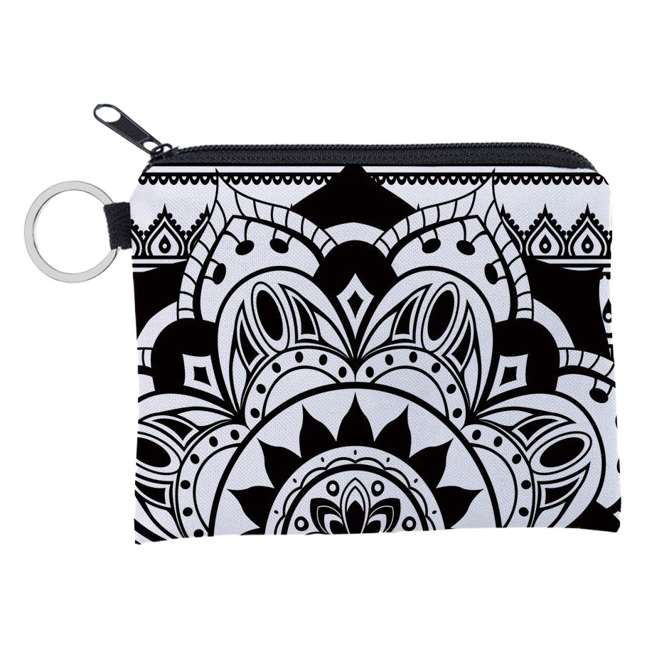 Amazon's Hottest Mandala Pattern Coin Purse, Water-Repellent Storage Bag, Portable Personalized Card Holder, Key Bag