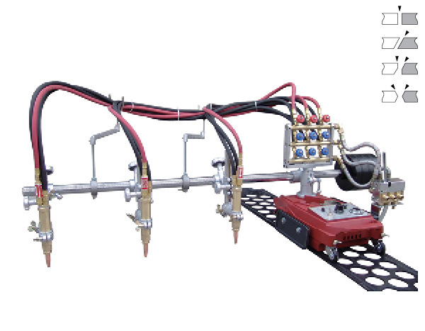 华威GCD3-100三割炬直线半自动火焰切割机GCD4-100四割炬GCD5-100