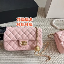 现货香奈小香风CF链条包女斜挎包真皮百搭菱格包跨境bag 女包新款