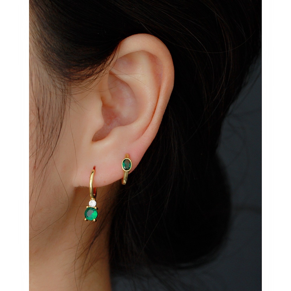 Drop Earrings Classification 1 Pair Quantity 1 Pair 925 Sterling Silver Zircon Geometric Drop Earrings