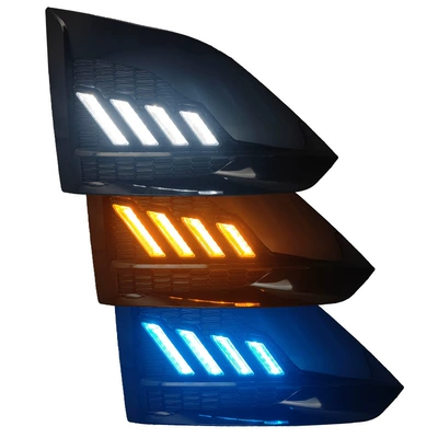 Suitable for 24 Models of Overseas Versions of Nissan Altima, Daytime Running Lights, American Version Altima Modified Led Front Bumper Lights (Gündüz işıqları) - four-bar-led-three-color-streamer-daytime-running-lights-one-price