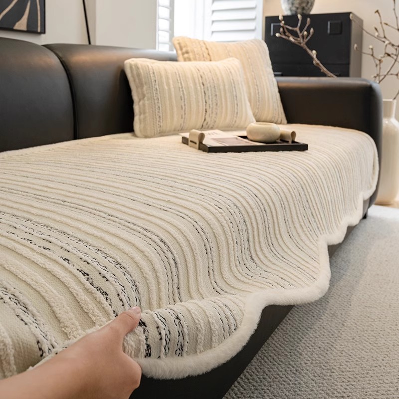high-grade sofa cushion 2024 autumn and winter new straight one-piece non-slip special-shaped cushion four seasons universal cover cloth