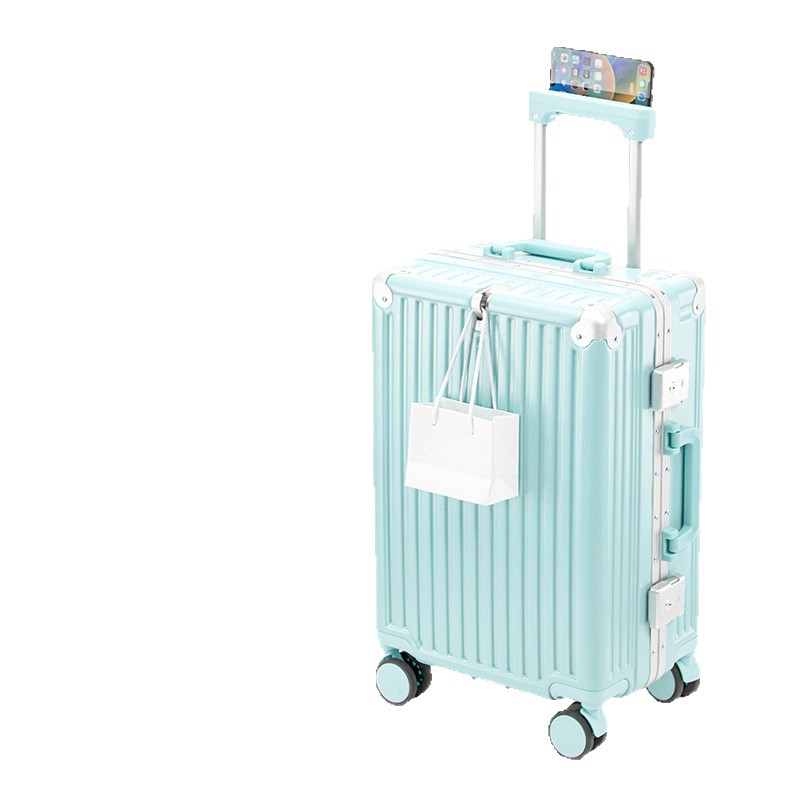 Maleta con marco de aluminio, maleta trolley para mujer, rueda universal multifuncional, estuche para estudiantes de 20 pulgadas, nueva maleta para hombre de 24 pulgadas