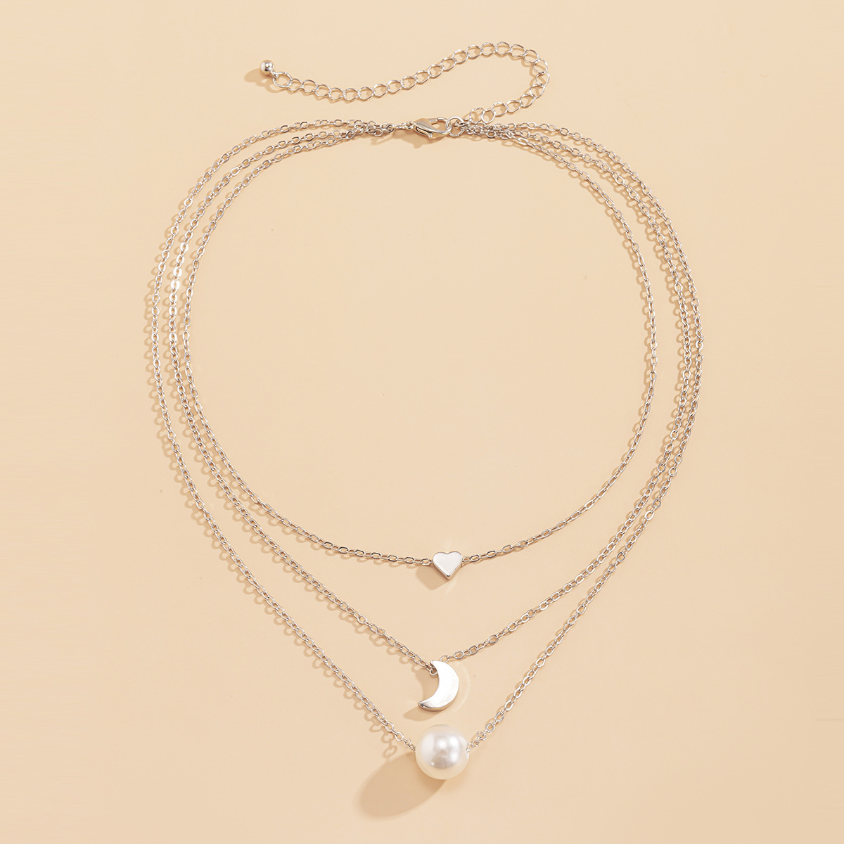 Simple Star Moon Multi-layer Necklace Wholesale display picture 9