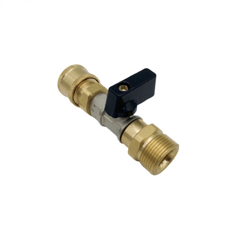 Cleaning Machine Car Wash Machine Water Gun Hose 1/4 Female Connector Valve Switch Connector M22 Internal 14mm Car Washer Cleaning Tool