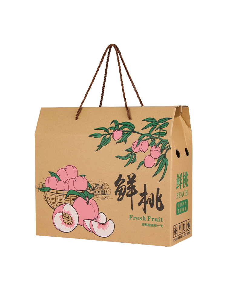 Caja de regalo de melocotón, caja de regalo de melocotón amarillo, mel de melocotón, caja de regalo de fruta, caja de embalaje de melocotón rojo, caja de embalaje de melocotón