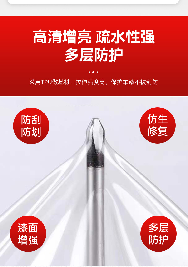 Factory Direct Sales Tpu Paint Protective Film Anti-Scratch Self-Healing Transparent Film Car Ppf Invisible Car Cover