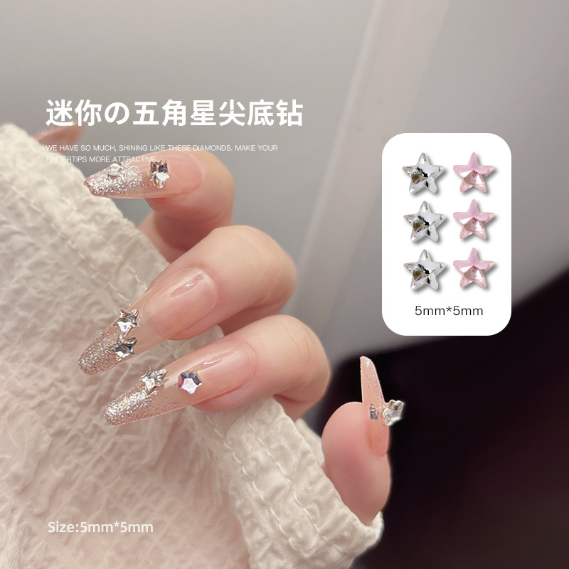 Mini Pentagram Diamond Diamond White Powder Star Star Diamond…