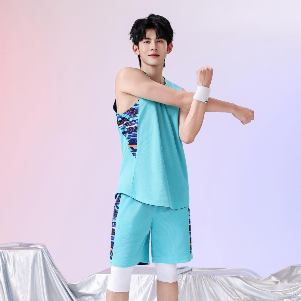 Nuevo conjunto de ropa de baloncesto de doble cara rápida secado transpirable de entrenamiento de baloncesto americano uniformes de equipo de juego de logotipo de impresión baloncesto