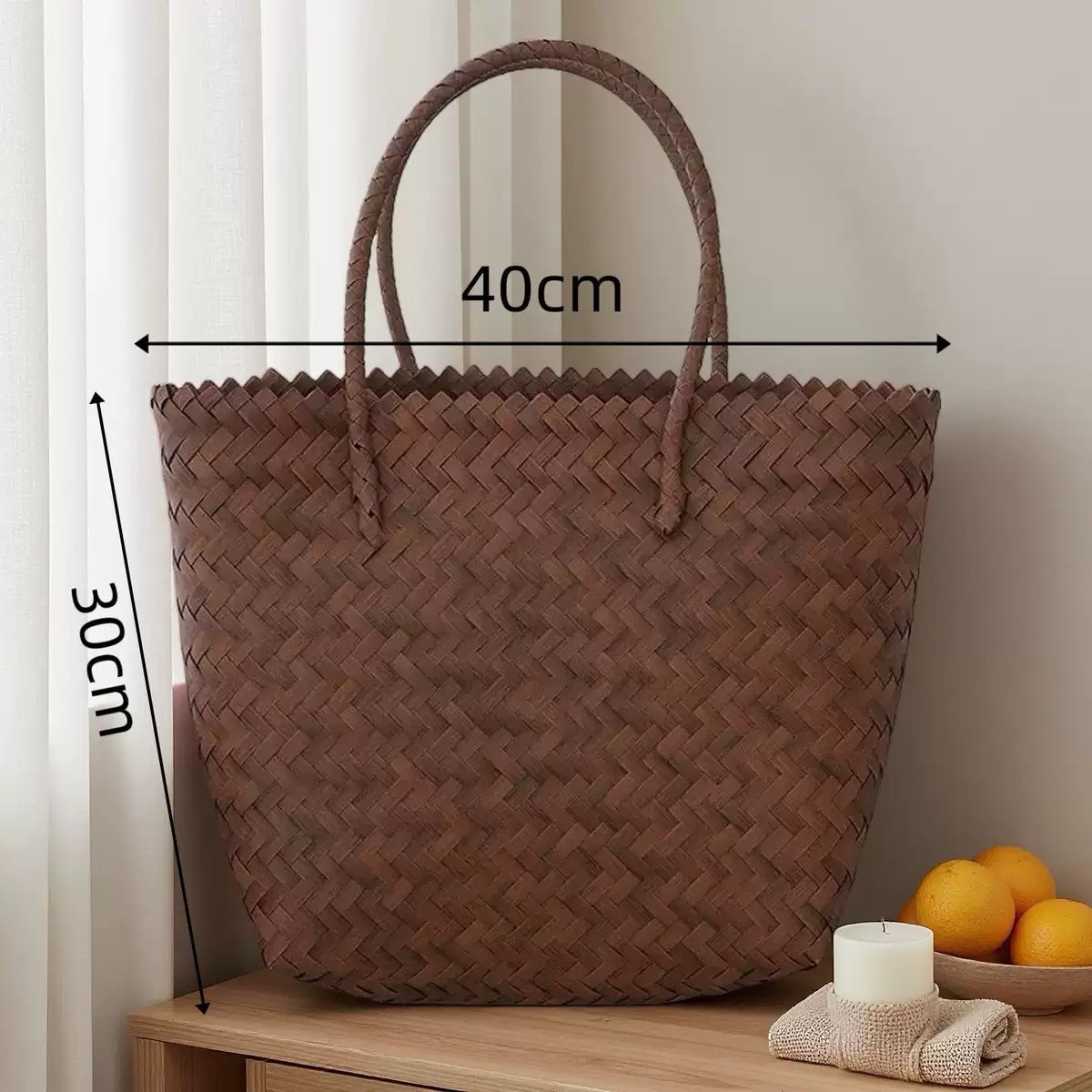 Brown short handle/large size