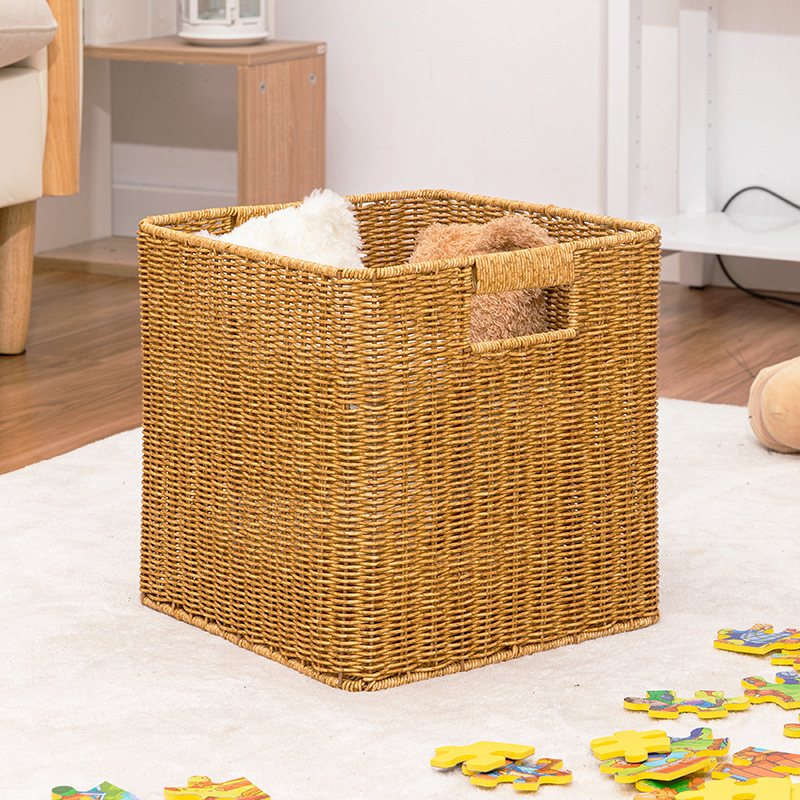 Rattan-like Storage Frame Living Room Coffee Table Cabinet Drawer Basket Sundry Snack Toy Storage Basket Storage Box Storage Box
