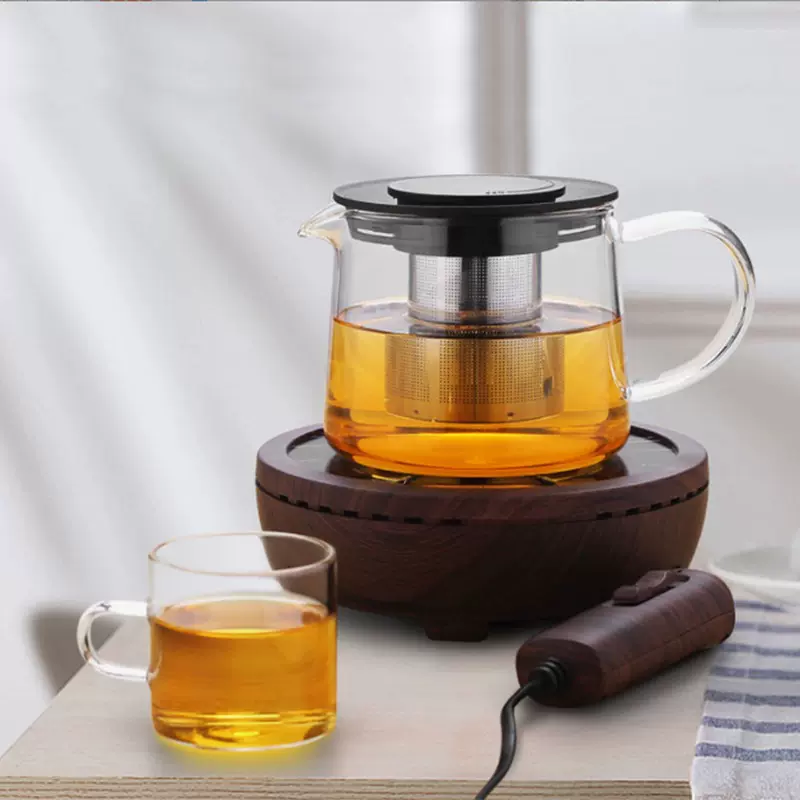 定制玻璃煮茶壶高硼硅透明玻璃茶具茶壶不锈钢滤网可明火加热茶壶