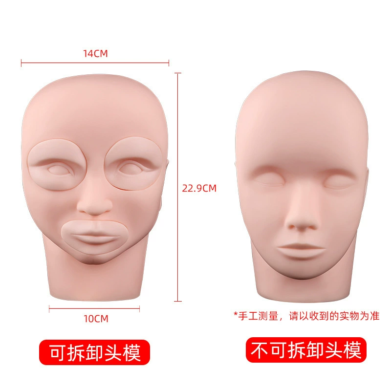 Silicone module, practice, mannequin head, mold, set, 3D, 3 pieces