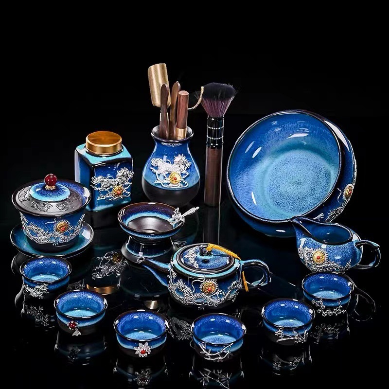 金入れ玉茶器セット高級家庭用工夫茶器オフィスビジネスプレゼント陶磁器茶器ギフトセット|undefined