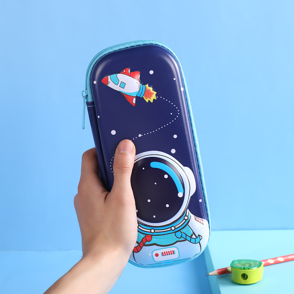 Caja de papelería de dibujos animados, niños lindos, estudiantes, niños y niñas, bolsa de papelería, caja de lápices de gran capacidad, bolsa de lápices tridimensional al por mayor