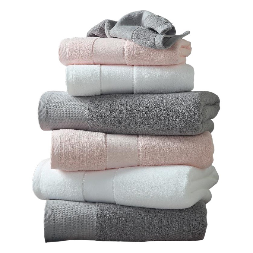 Spot supply Star hotel towel bath towel three-piece logo platinum embroidered printing