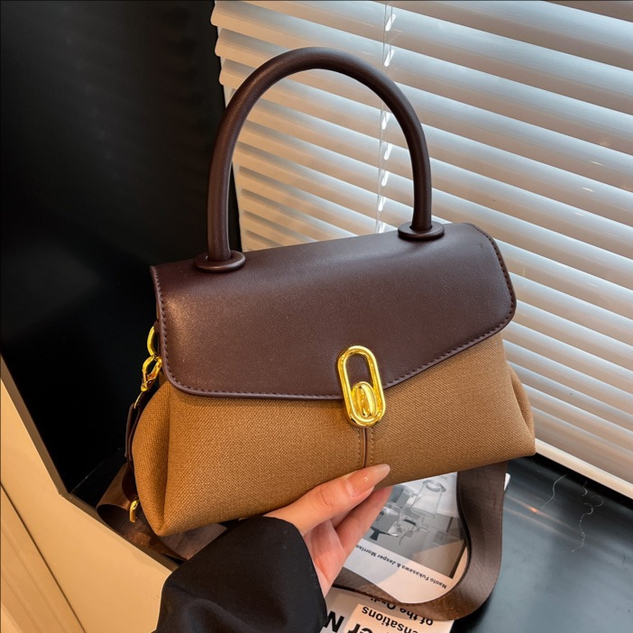 2025 invierno nuevo estilo coreano bolso de mano pequeño bolso de hombro casual retro de mujer moda empalme mochila image 1