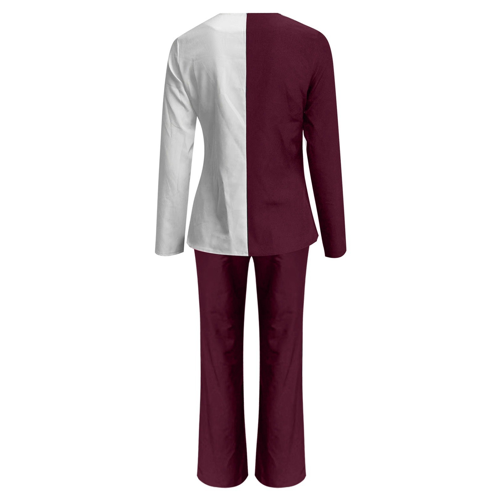Elegant Colour-block Commuter Short Set For Autumn And Spring_voghion.com
