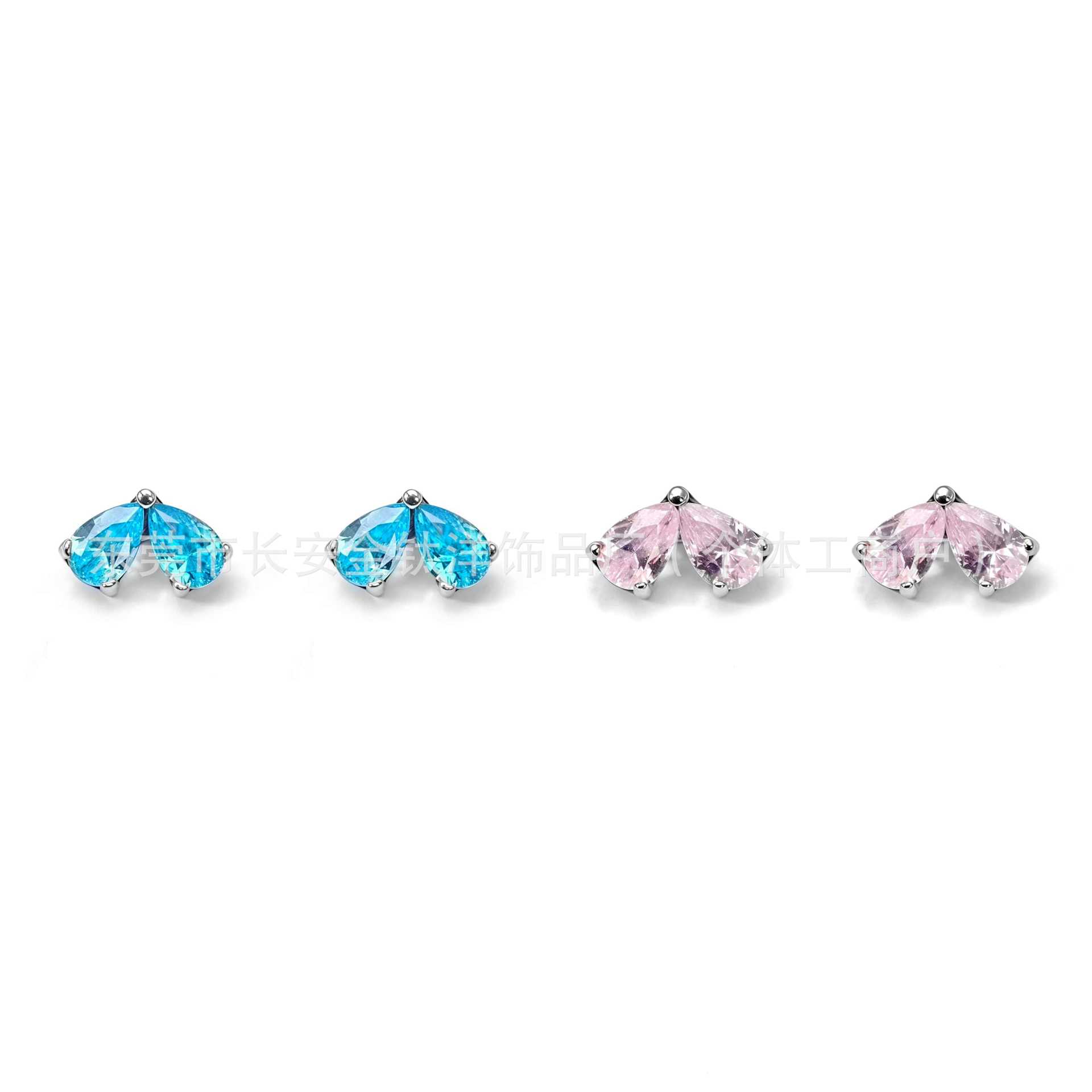 Pointed titanium steel lip stud product view