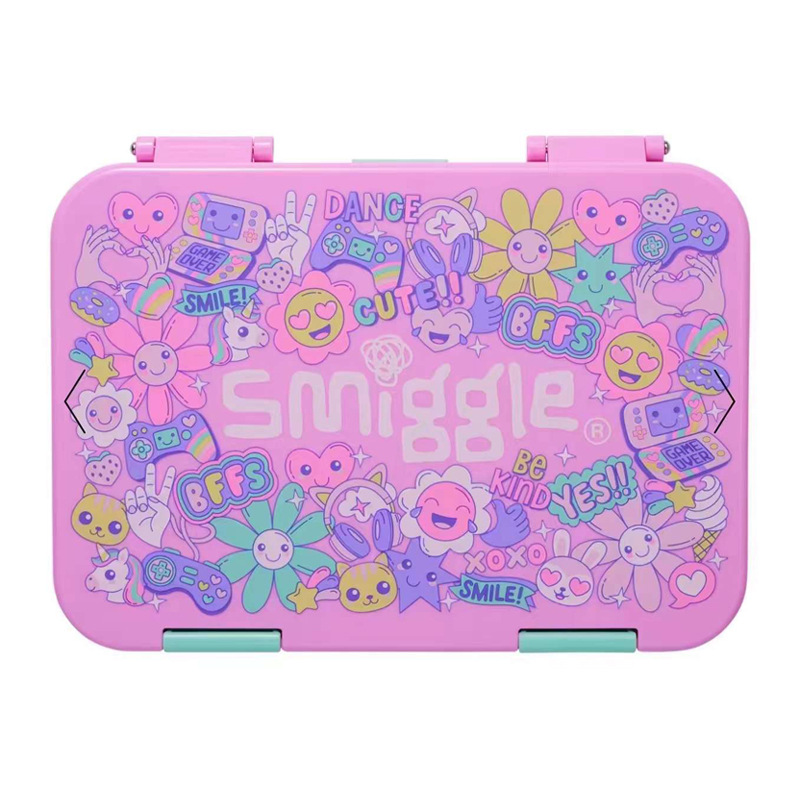 Fiambrera australiana smiggle fiambrera para estudiantes y niños fiambrera de material tritan caja de frutas de picnic al aire libre