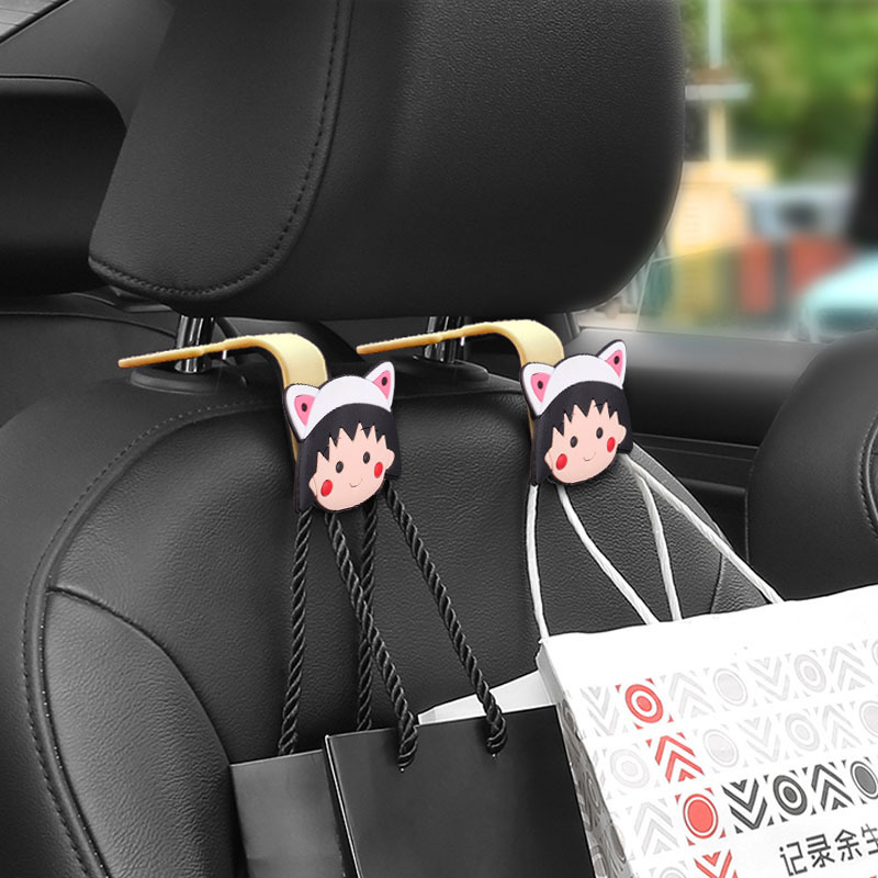 Decoración de automóviles de belleza nocturna silla trasera gancho de automóvil red hermoso gancho de dibujos animados almacenamiento serie de suministros