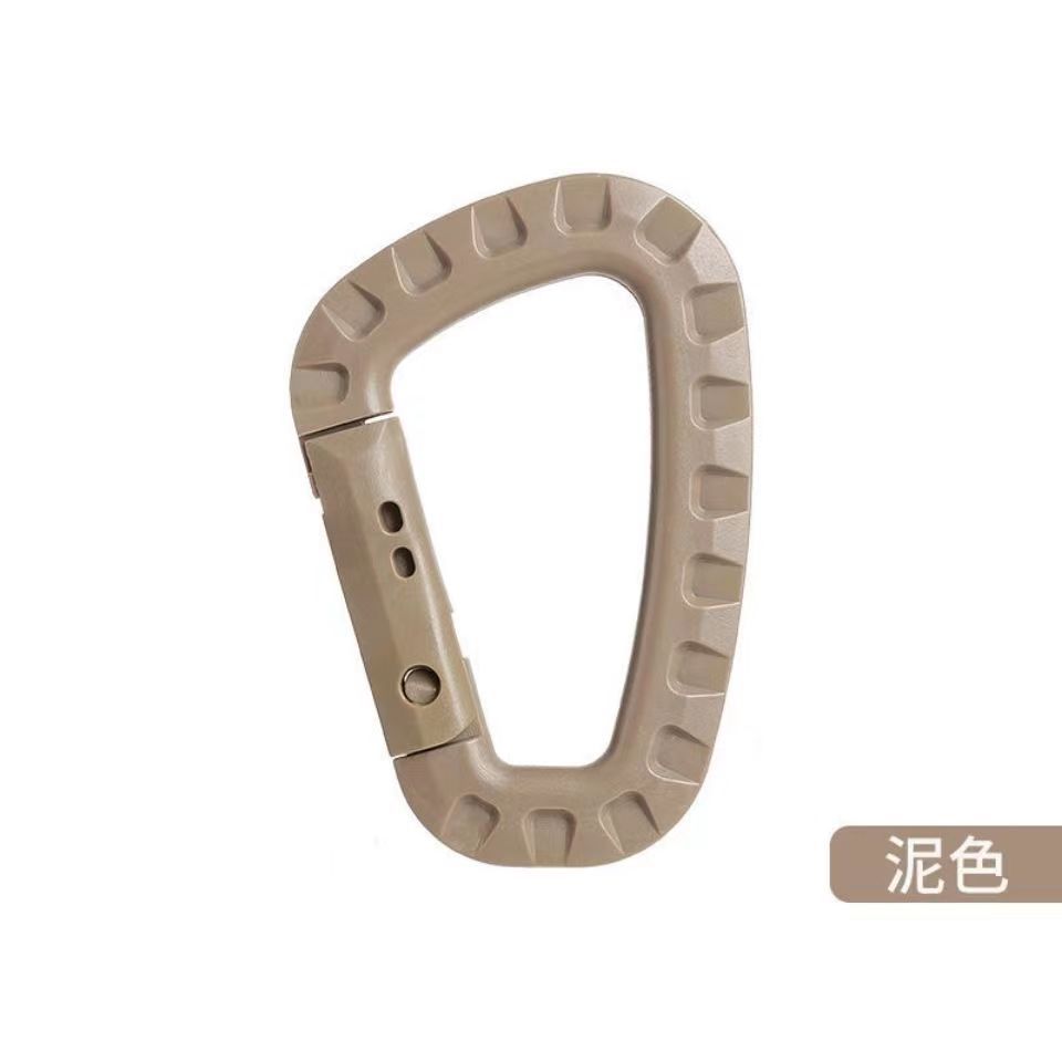 Bolso táctico mediano ligero al aire libre montañismo hebilla rápida hebilla de nylon bolso de alpinismo colgante exterior de plástico acero llave rápida D Hebilla