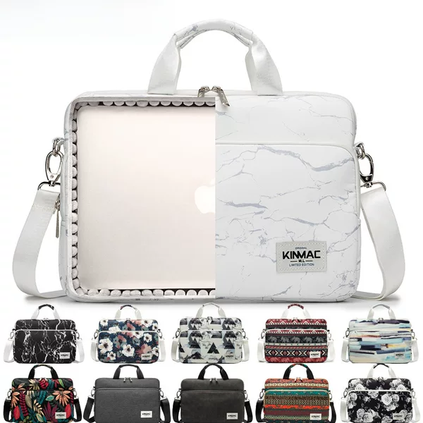 Kinmac European and American Fashion 360-Degree Bubble Wrap Laptop Satchel Shoulder Crossbody Liner Bag Protective Cover Trendy