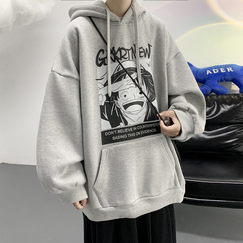One Piece King Wei Yi Men's Spring and Autumn Hooded High Street Sports Tide Brand ins Loose Jacket Super Fire Port Style Student Clothes One Piece King Wei Yi Men's Spring and Autumn Hooded High Street Sports Tide Brand ins Loose Jacket Super Fire Port Style Student Clothes