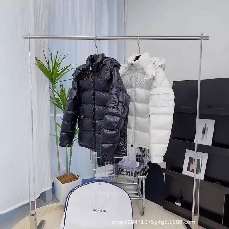 Putian High Version Maya Hooded Vest down Jacket for Men and Women, Three-Color Webbing Couple's Puffer Jacket Coat