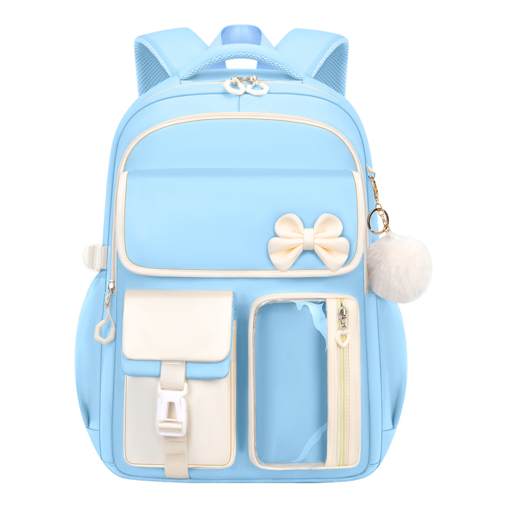 Amazon Best-selling High-capacity Bow Tie Three-piece Set Schoolbag for Girls, Junior and Senior High School and College Students, Backpack