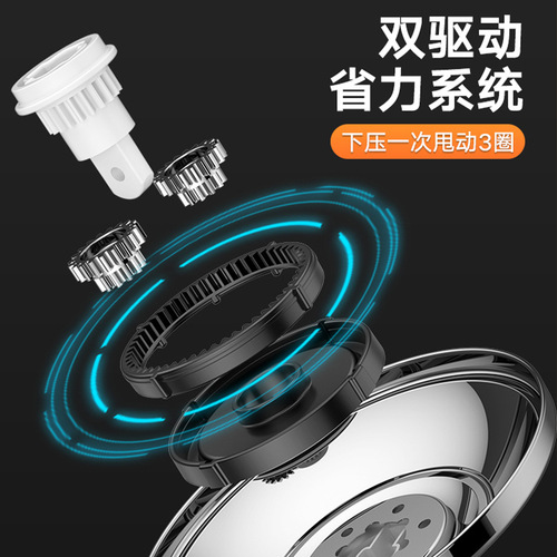 Rotating mop bucket, hand-washable, lazy household mop floor, stainless steel wet and dry replacement cloth, one mop mop