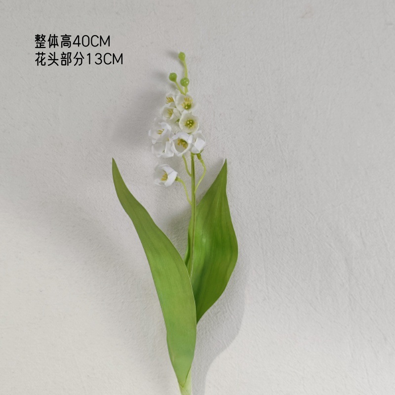 Pequeña flor de viento ins fresca lirio de los valles arreglo floral artificial ramo de mano material campanilla de viento flor falsa mesa de comedor conjunto de boda