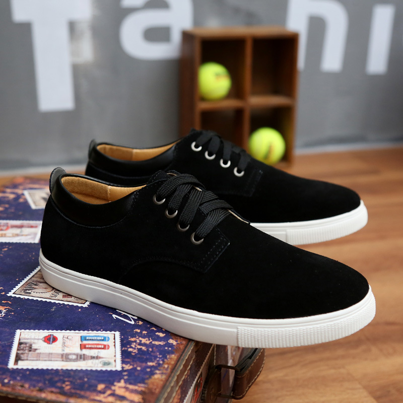 2025 New Autumn Men's Shoes Casual Shoes Spring and Autumn Board Shoes British Black Leather Shoes Sail Joker Cloth Board Shoes