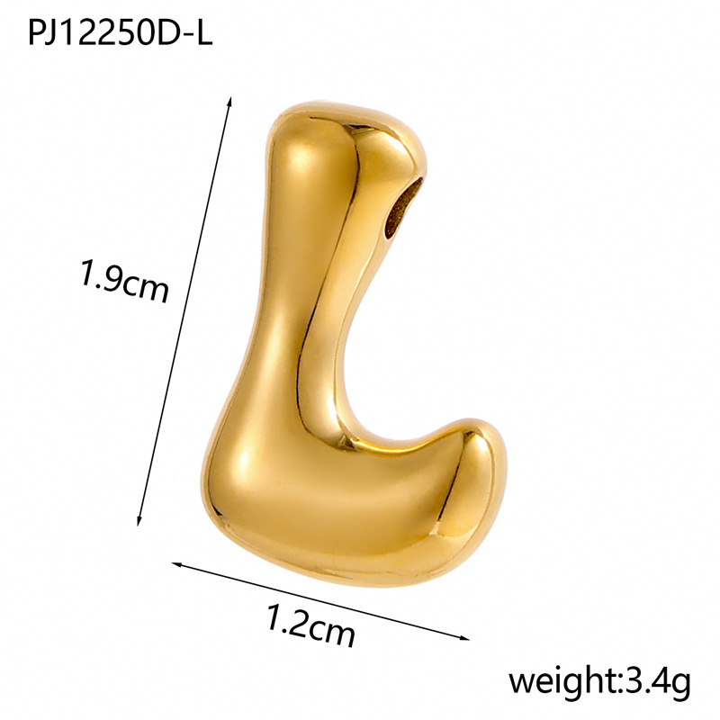 6g Weight Pendant Jewelry Making Type DIY Ornament Accessories Classification 1 Piece Quantity 304 Stainless Steel Material Letter Pattern All Seasons Season Plating Design Classic Style Style 1 Piece 304 Stainless Steel Letter Pendant DIY Ornament Accessories 13