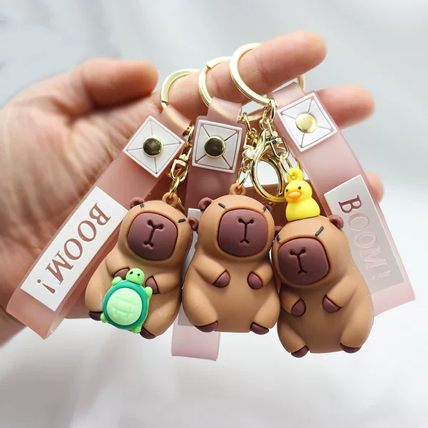 Capibala Keychain Pendant Schoolbag Capybara Pendant Capibala Plush Pendant Keychain Doll