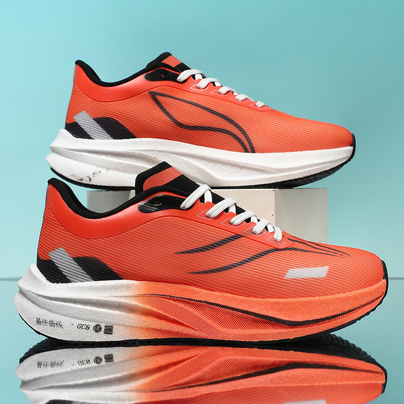 2025 New Feidian 4C Popcorn Soft Sole Mesh Shoes Yellow Red Running Shoes Fitness Aerobics Couple Shoes