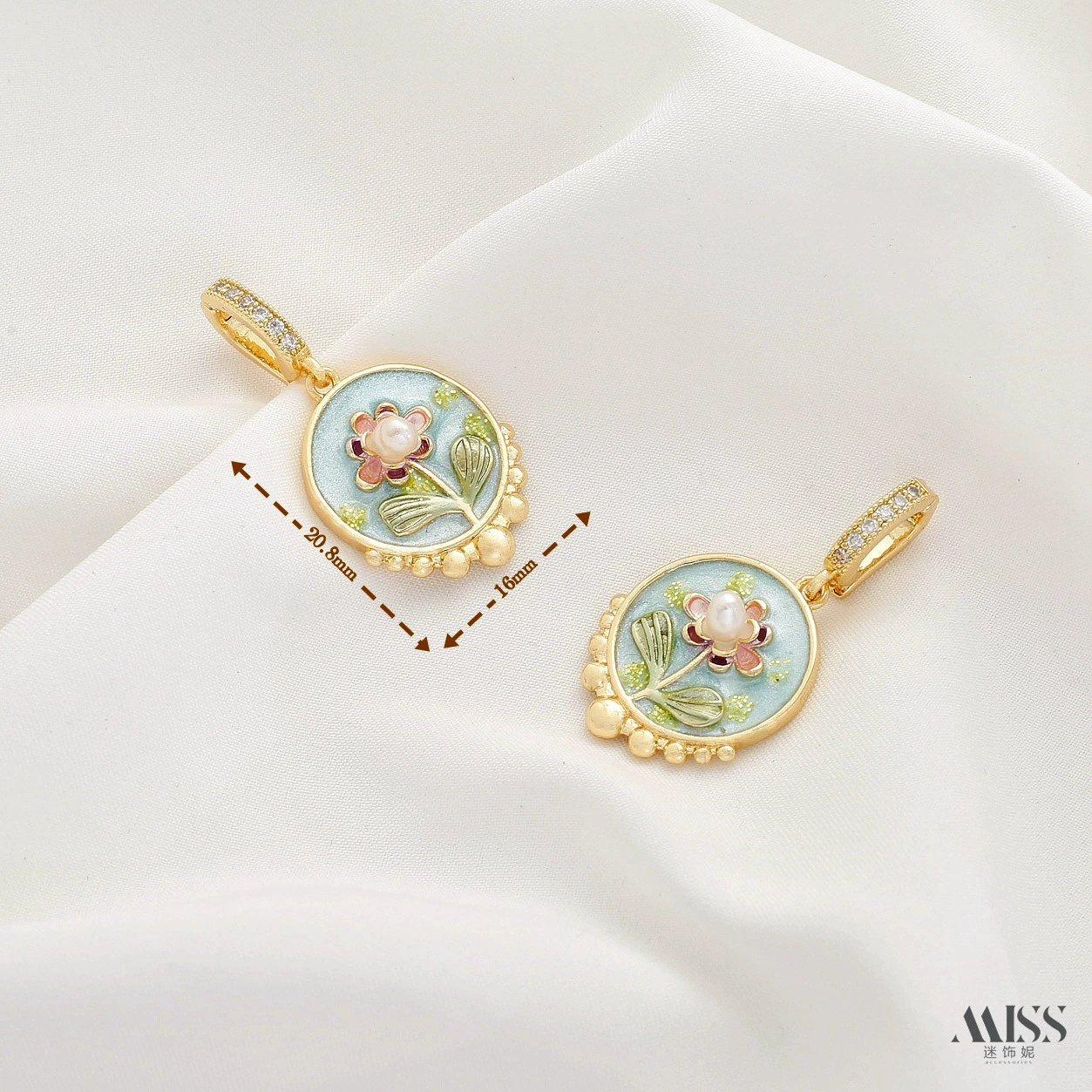 Мод pendant из органического жемчуга, свитер, аксессуар, ручная роспись, цветочная, китайский стиль, стиль высокого качества