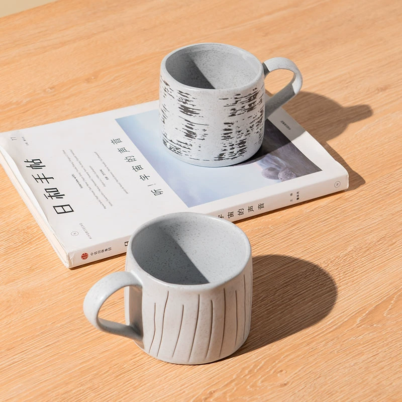 Ceramic Mug, retro Japanese-style mark cup, 301–400 ml, personalized small breakfast coffee cup