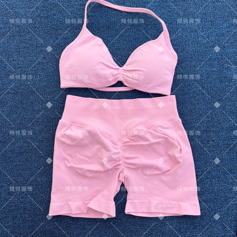 AliExpress venta caliente DFYNE nuevo fitness yoga traje deportivo chaleco halter sujetador pantalones cortos traje mujer