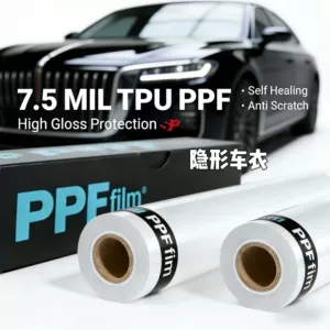 TPU özünü təmir edən 7.5Mil yüksək parlaq hidrofobik boya qoruyucu film