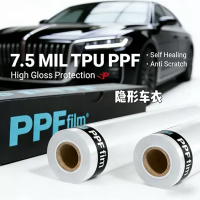 Transparent Car Wrap Tpu Self-Healing 7.5Mil High-Gloss Hydrophobic Car Paint Protection Film Factory Whole Roll Batch