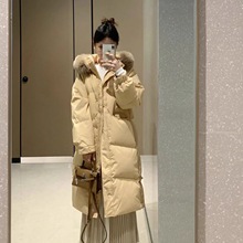 香榭颂羽绒棉服女冬季新款加厚中长款过膝盘扣棉衣大毛领外套